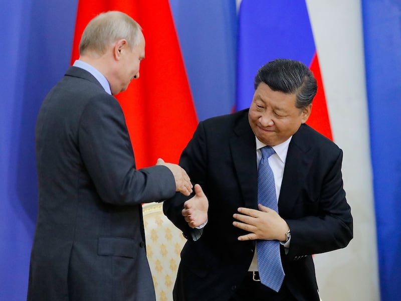 普京与习近平(美联社)