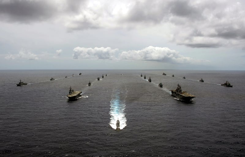 2020年美国环太平洋军演。(图片来源U.S. Indo-Pacific Command)