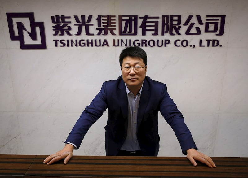 中国紫光集团董事长赵伟国。(路透社)