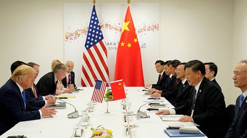 2019年6月29日,美中两国领导人在G-20峰会期间举行双边会谈,两国还将重启经贸磋商。(美联社)