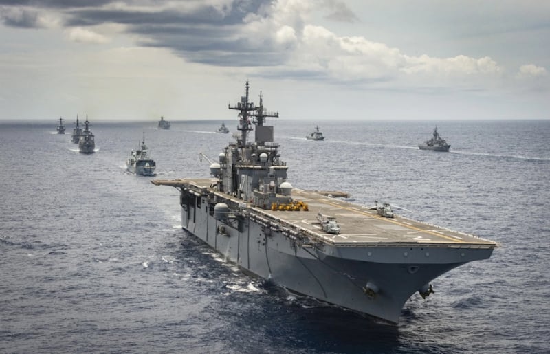 2020年美国环太平洋军演。(图片来源U.S. Indo-Pacific Command)