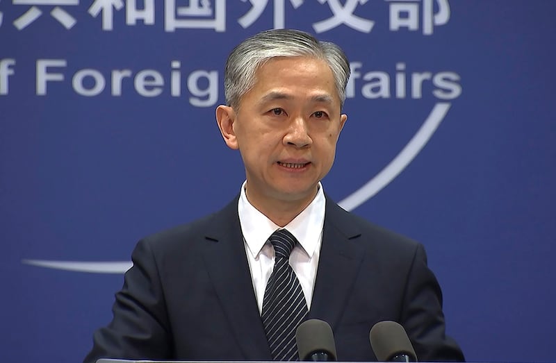 中国外交部发言人汪文斌批评四方安全会议是“搞小圈子挑动阵营对立”,他声称,“中国中国作为《联合国海洋法公约》等重要涉海公约缔约国,一贯积极履行自身有关国际法义务。”(美联社图片)