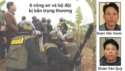 Anh Đoàn Văn Vươn và anh Đoàn Văn Quý. RFA file/Source phapluat.vn