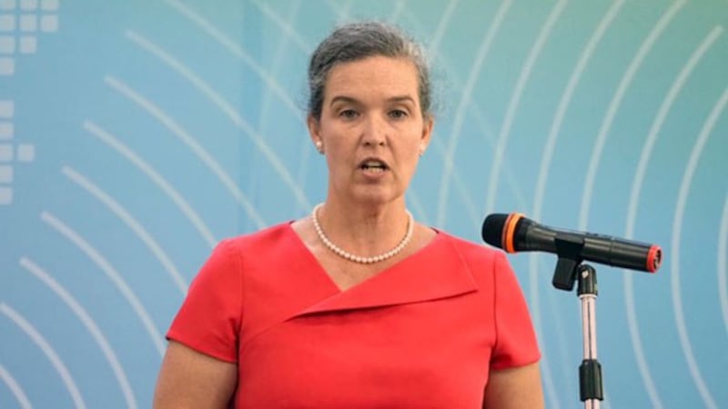 美国国务院亚太局主管澳纽暨太平洋事务副助卿孙晓雅(Sandra Oudkirk)称代表特朗普以及蓬佩奥而来。(记者 黄春梅摄)